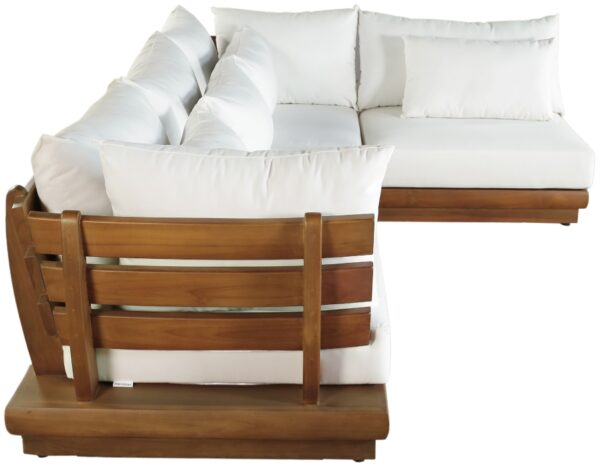 Mirella 112.75" Water Resistant Fabric Upholstered 4pc. Outdoor Patio Modular Sectional