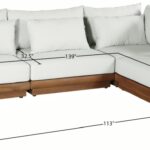 Mirella 112.75" Water Resistant Fabric Upholstered 4pc. Outdoor Patio Modular Sectional