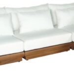 Mirella 112.75" Water Resistant Fabric Upholstered 4pc. Outdoor Patio Modular Sectional