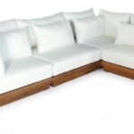 Mirella 112.75" Water Resistant Fabric Upholstered 4pc. Outdoor Patio Modular Sectional
