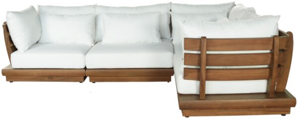 Mirella 112.75" Water Resistant Fabric Upholstered 4pc. Outdoor Patio Modular Sectional