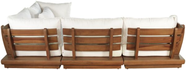 Mirella 112.75" Water Resistant Fabric Upholstered 4pc. Outdoor Patio Modular Sectional