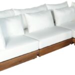 Mirella 112.75" Water Resistant Fabric Upholstered 4pc. Outdoor Patio Modular Sectional