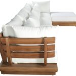 Mirella 149.75" Water Resistant Fabric Upholstered 5pc. Outdoor Patio Modular Sectional