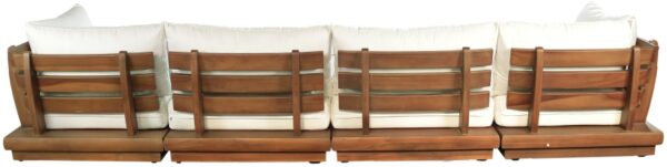 Mirella 149.75" Water Resistant Fabric Upholstered 5pc. Outdoor Patio Modular Sectional