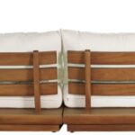 Mirella 149.75" Water Resistant Fabric Upholstered 5pc. Outdoor Patio Modular Sectional