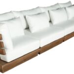 Mirella 149.75" Water Resistant Fabric Upholstered 5pc. Outdoor Patio Modular Sectional
