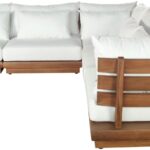 Mirella 149.75" Water Resistant Fabric Upholstered 5pc. Outdoor Patio Modular Sectional