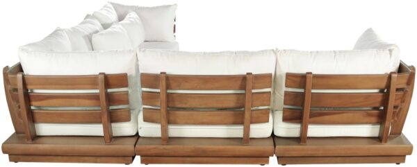 Mirella 149.75" Water Resistant Fabric Upholstered 5pc. Outdoor Patio Modular Sectional