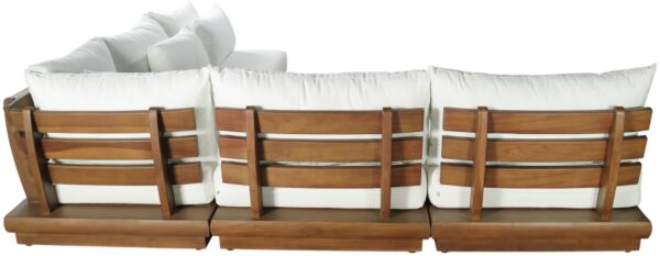 Mirella 112" Water Resistant Fabric Upholstered 5pc. Outdoor Patio Modular Sectional