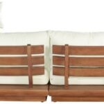 Mirella 149.75" Water Resistant Fabric Upholstered 6pc. Outdoor Patio Modular Sectional