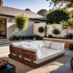 Mirella 112.75" Water Resistant Fabric Upholstered 6pc. Outdoor Patio Modular Sectional