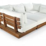 Mirella 112.75" Water Resistant Fabric Upholstered 6pc. Outdoor Patio Modular Sectional