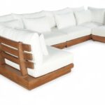 Mirella 149.75" Water Resistant Fabric Upholstered 6pc. Outdoor Patio Modular Sectional