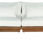 Mirella 149.75" Water Resistant Fabric Upholstered 6pc. Outdoor Patio Modular Sectional