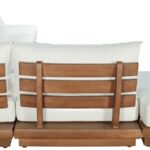 Mirella 149" Water Resistant Fabric Upholstered 6pc. Outdoor Patio Modular Sectional