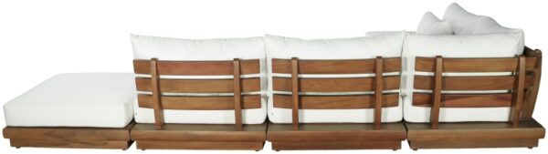 Mirella 149" Water Resistant Fabric Upholstered 6pc. Outdoor Patio Modular Sectional