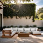 Mirella 149.75" Water Resistant Fabric Upholstered 7pc. Outdoor Patio Modular Sectional