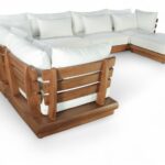 Mirella 149.75" Water Resistant Fabric Upholstered 7pc. Outdoor Patio Modular Sectional