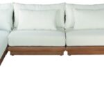Mirella 149.75" Water Resistant Fabric Upholstered 7pc. Outdoor Patio Modular Sectional