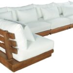 Mirella 186.75" Water Resistant Fabric Upholstered 7pc. Outdoor Patio Modular Sectional