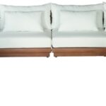 Mirella 149.75" Water Resistant Fabric Upholstered 8pc. Outdoor Patio Modular Sectional