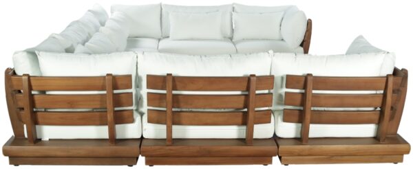 Mirella 149.75" Water Resistant Fabric Upholstered 8pc. Outdoor Patio Modular Sectional