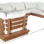 Mirella 149.75" Water Resistant Fabric Upholstered 8pc. Outdoor Patio Modular Sectional