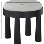 Larea Linen Textured Fabric Upholstered Ottoman