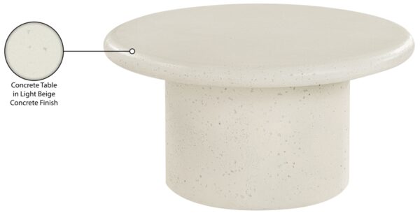 Emara Concrete And Fiberglass Indoor / Outdoor Patio Coffee Table