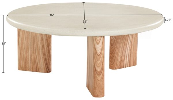 Avaya Concrete And Fiberglass Indoor / Outdoor Patio Coffee Table