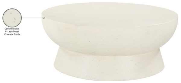 Avaya Concrete And Fiberglass Indoor / Outdoor Patio Coffee Table