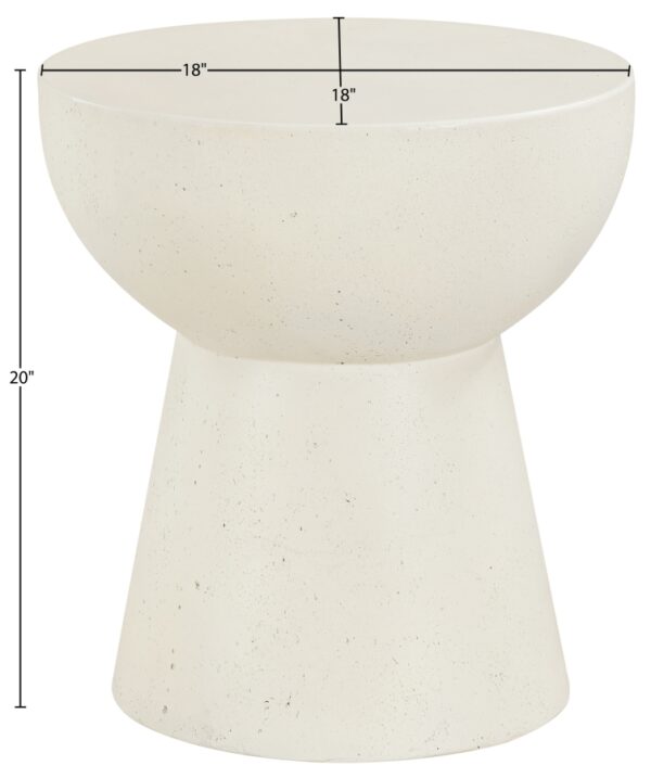Avaya Concrete And Fiberglass Indoor / Outdoor Patio End Table