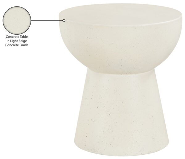 Avaya Concrete And Fiberglass Indoor / Outdoor Patio End Table