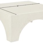 Renza Concrete And Fiberglass Indoor / Outdoor Patio Coffee Table