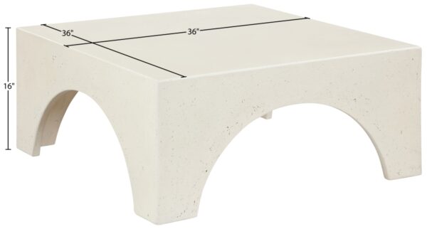 Renza Concrete And Fiberglass Indoor / Outdoor Patio Coffee Table