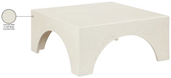 Renza Concrete And Fiberglass Indoor / Outdoor Patio Coffee Table