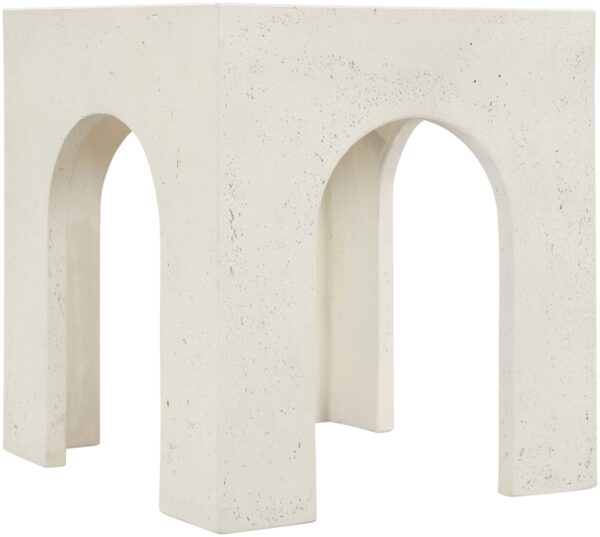 Renza Concrete And Fiberglass Indoor / Outdoor Patio End Table / Side Table