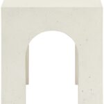 Renza Concrete And Fiberglass Indoor / Outdoor Patio End Table / Side Table