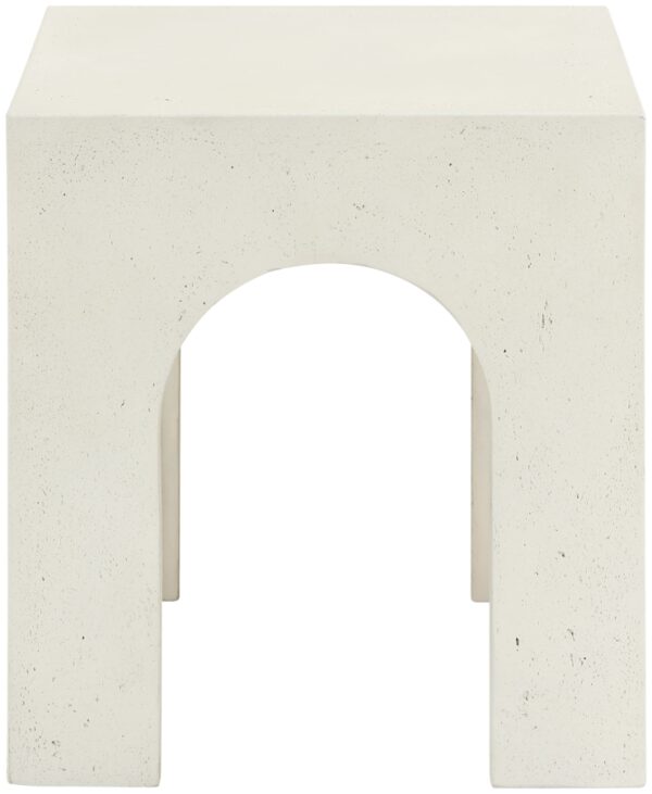 Renza Concrete And Fiberglass Indoor / Outdoor Patio End Table / Side Table