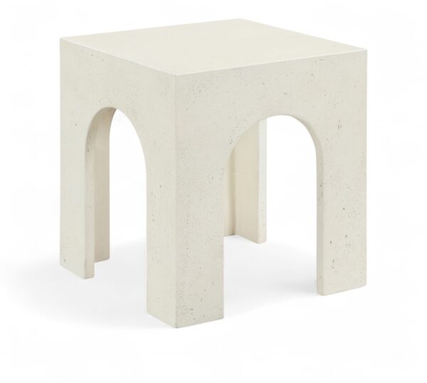 Renza Concrete And Fiberglass Indoor / Outdoor Patio End Table / Side Table