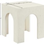 Renza Concrete And Fiberglass Indoor / Outdoor Patio End Table / Side Table