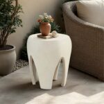 Moxie Concrete And Fiberglass Indoor / Outdoor Patio End Table