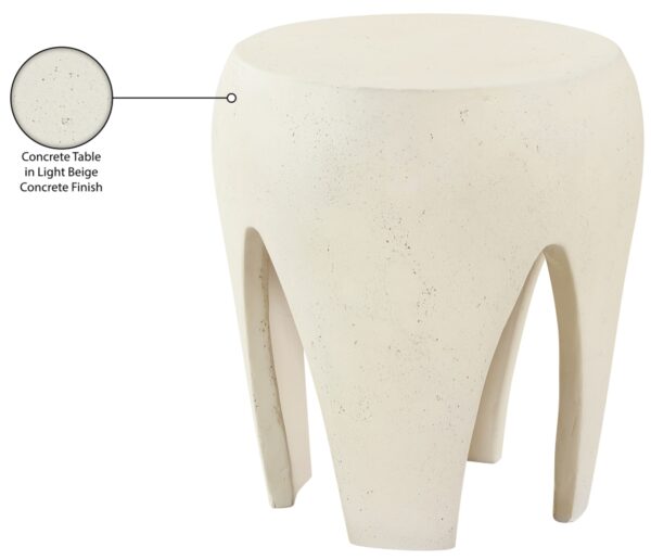 Moxie Concrete And Fiberglass Indoor / Outdoor Patio End Table