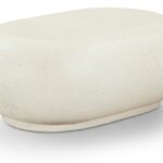 Pebble Concrete And Fiberglass Indoor / Outdoor Patio Coffee Table