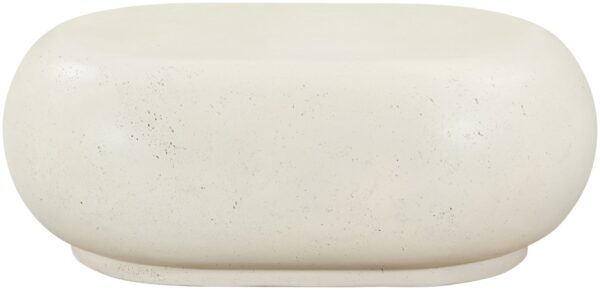 Pebble Concrete And Fiberglass Indoor / Outdoor Patio Coffee Table