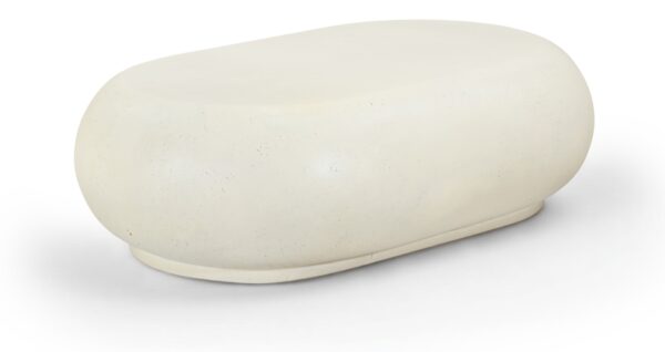 Pebble Concrete And Fiberglass Indoor / Outdoor Patio Coffee Table