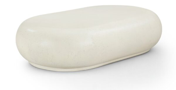Pebble Concrete And Fiberglass Indoor / Outdoor Patio Coffee Table