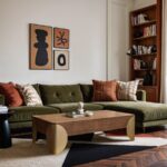 Cazari Oak Wood And Iron Coffee Table