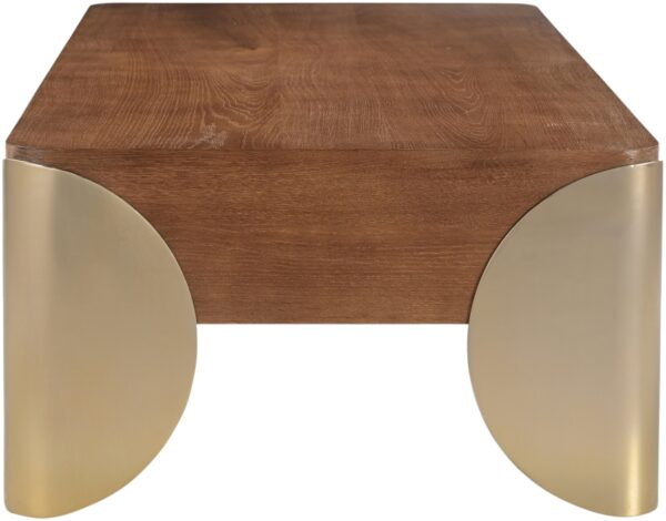 Cazari Oak Wood And Iron Coffee Table